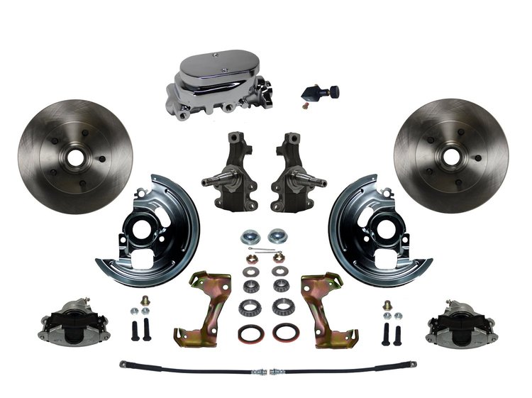 GM A/F/X-Body Front Disc Brake Conversion Kit w/2 in. Drop Spindles