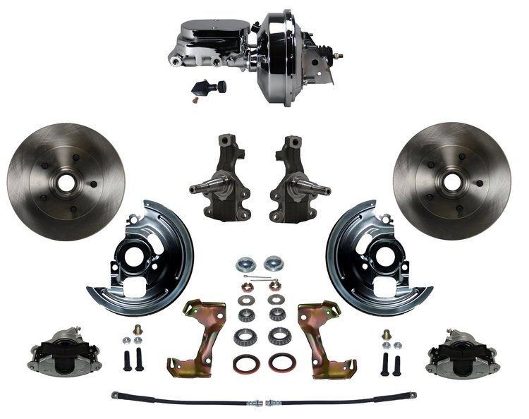 GM A/F/X-Body Front Disc Brake Conversion Kit w/2 in. Drop Spindles