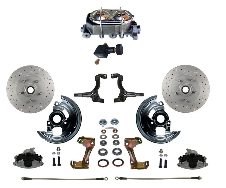 Chevy II/Nova Front Disc Brake Conversion Kit w/Stock Height Spindles