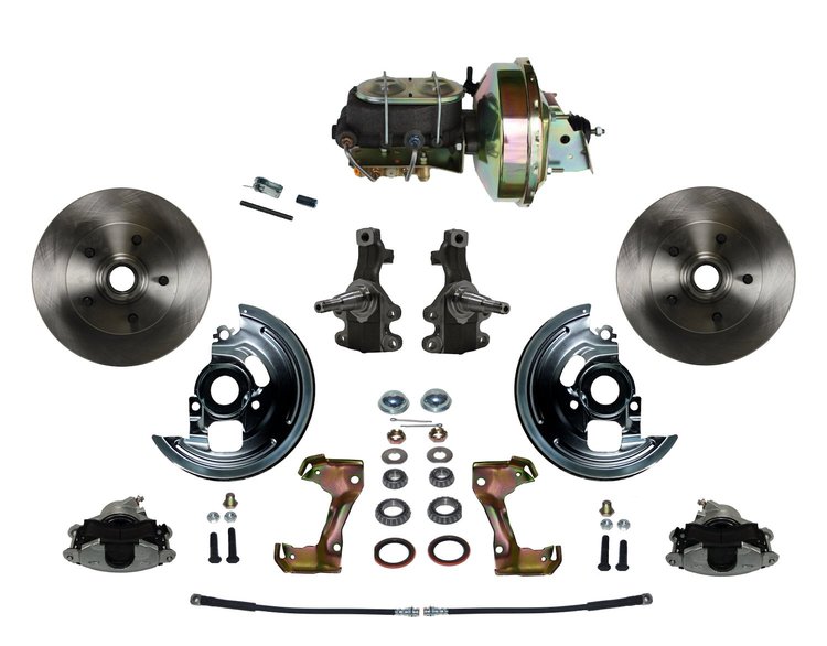 Chevy II/Nova Front Disc Brake Conversion Kit w/2 in. Drop Spindles