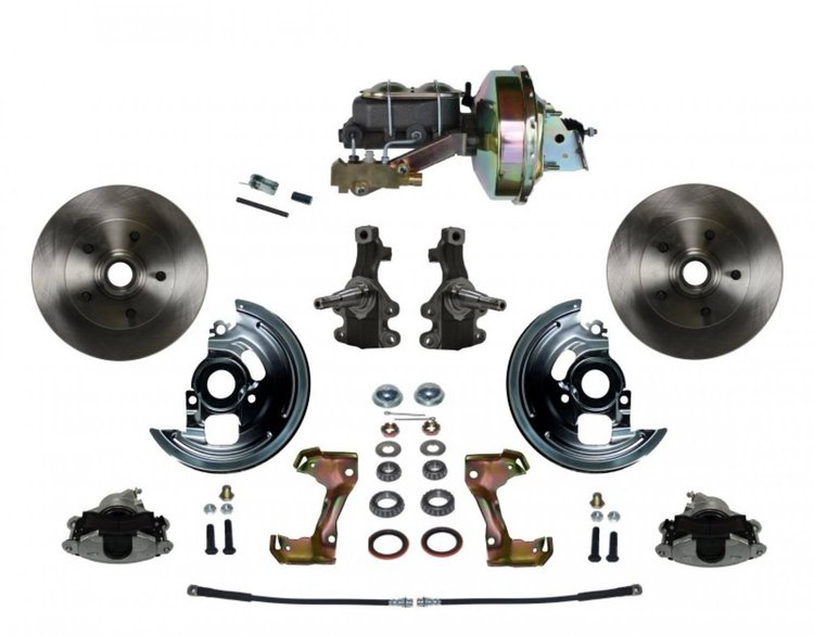 Chevy II/Nova Front Disc Brake Conversion Kit w/2 in. Drop Spindles