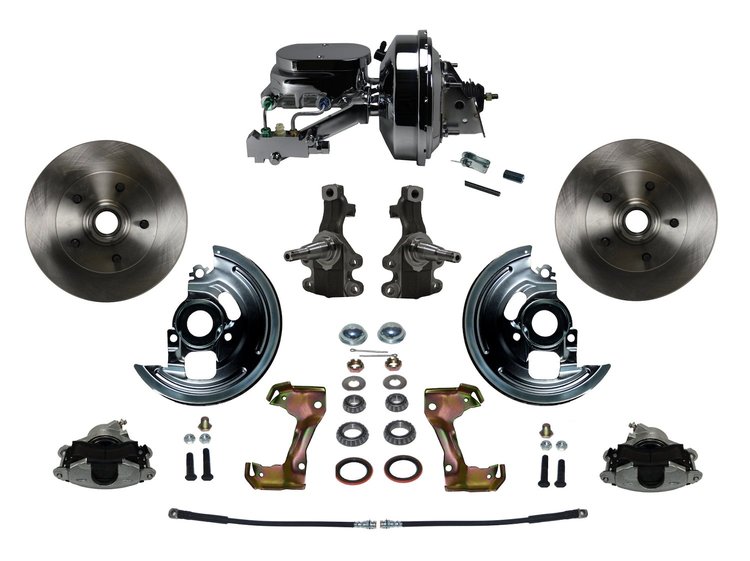 Chevy II/Nova Front Disc Brake Conversion Kit w/2 in. Drop Spindles