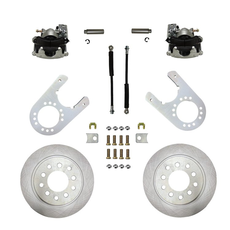 RC6003 Brake Conversion Kit, Rear Disc Brake Kit w/Plain Rotors & Zinc Plated Calipers