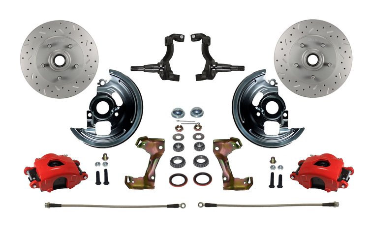 Chevy II/Nova Front Disc Brake Conversion Kit w/Stock Height Spindles
