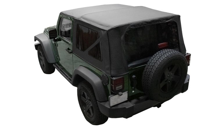 Replacement Soft Top - Black Diamond - JK 2 Door 2007-2009, 2007-2009 Jeep Wrangler