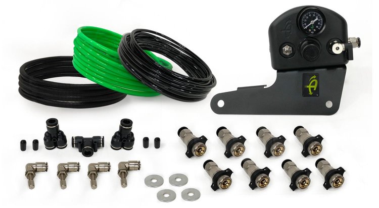 4 Tire Inflation System - Black, 2007-2018 Jeep Wrangler & Wrangler Unlimited