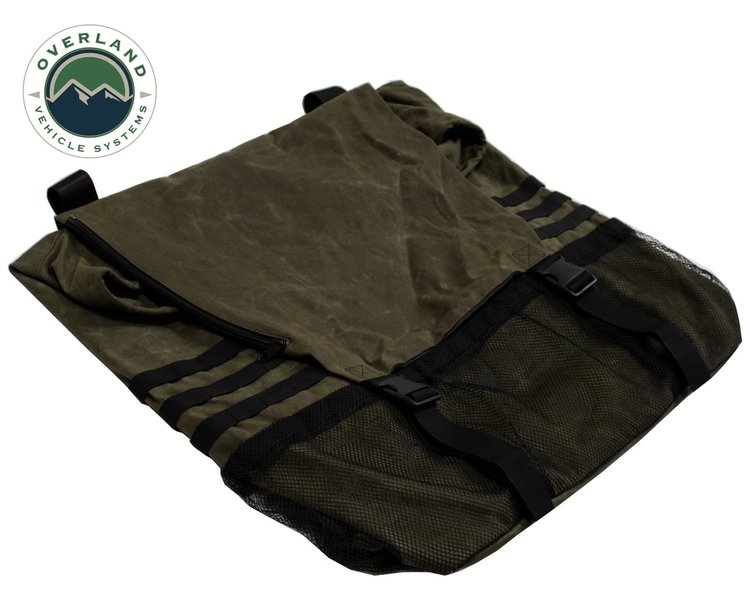 Extra Large Trash Bag Tire Mount - #16 Waxed Canvas