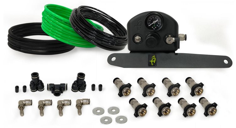4 Tire Inflation System - Black, Select Jeep Wrangler & Wrangler Unlimited (Gas, Diesel, Hybrid)