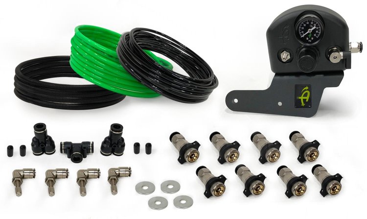 4 Tire Inflation System - Black, 2007-2018 Jeep Wrangler/Wrangler Unlimited