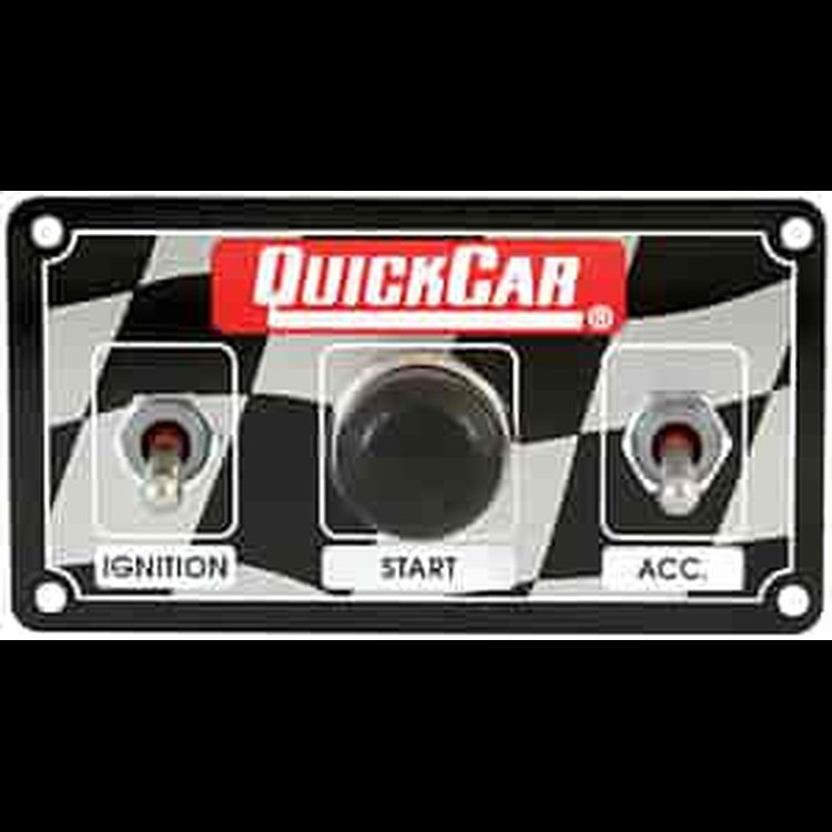 Dirt Car Ignition Control Panel Includes Start Button, Waterproof Ignition & Accessory Switch Height: 2-1/2" Width: 4-5/8"