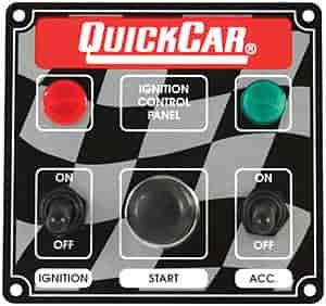 Ignition Control Panel Includes Ignition Switch, Starter button, Accessory Switch & 2 Pilot Lights