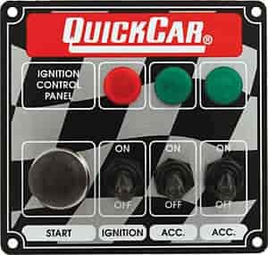 Ignition Control Panel Includes Ignition Switch, Starter Button, 2 Accessory Switches & 3 Pilot Lights