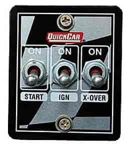 Ignition Control Panel NASCAR Legal Ignition Only Panel Includes Ignition, Start & Crossover Switches