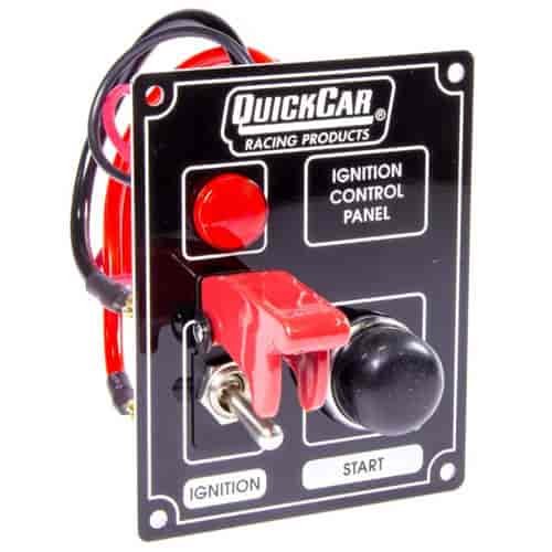 ICP ? Flip Cover Ignition Switch Start Button & 1 Pilot Light Black