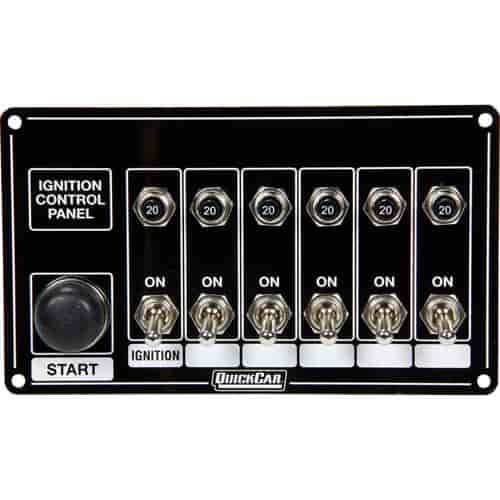Ignition Control Panel Includes Push Start, Ignition Switch, and 5 Toggle Switches
