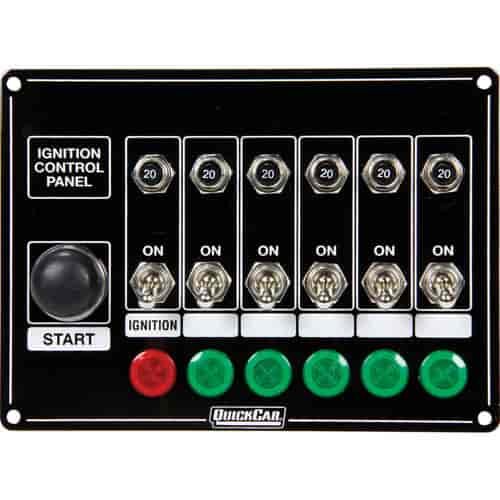 Ignition Control Panel Includes Push Start, Ignition Switch, and 5 Toggle Switches