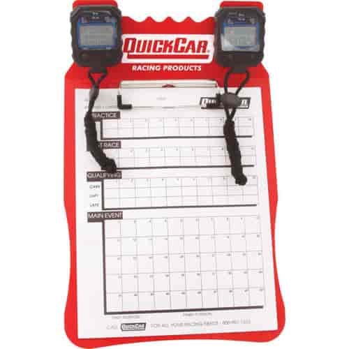 Clipboard Timing System Red QuickCar 20 Lap Memory Watch