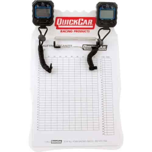 Clipboard Timing System White QuickCar 20 Lap Memory Watch