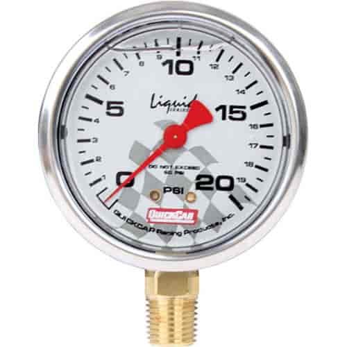 Replacement Tire Pressure Gauge Head Liquid Fill 0-20 psi.