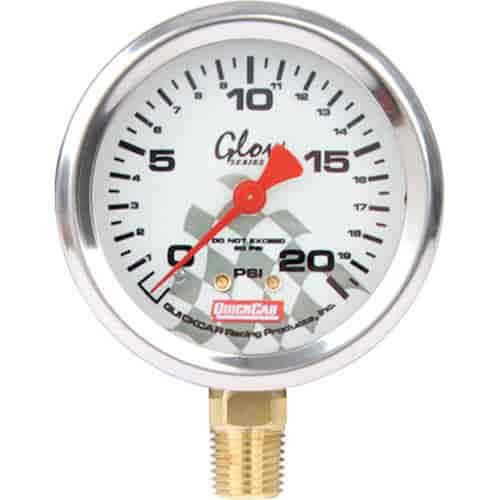 Replacement Tire Pressure Gauge Head Glo 0-20 psi.