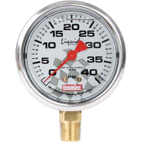 Replacement Tire Pressure Gauge Head Liquid Fill 0-40 psi.