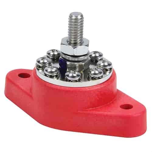 8-Point Power Distribution Post - Red