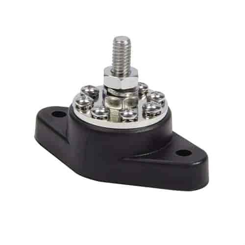 8 Point Power Distribution Post - Black