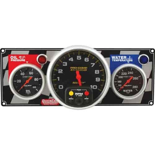 2-1 Gauge Panel with Sport-Comp 5" Tach & Gauges Oil Pressure/Water Temp/Tachometer