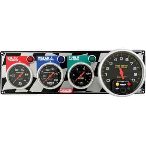 3-1 Gauge Panel with Sport-Comp 5" Tach & Gauges Oil Pressure/Water Temp/Fuel Pressure/Tachometer