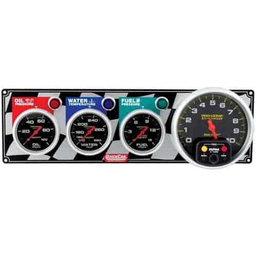 3-1 Gauge Panel with Pro-Comp 5" Tach & Gauges Oil Pressure/Water Temp/Fuel Pressure/Tachometer
