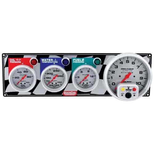 3-1 Gauge Panel with Ultra-Lite 5" Tach & Gauges Oil Pressure/Water Temp/Fuel Pressure/Tachometer