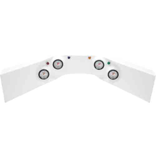 Wraparound Fiberglass Gauge Panel Standard White