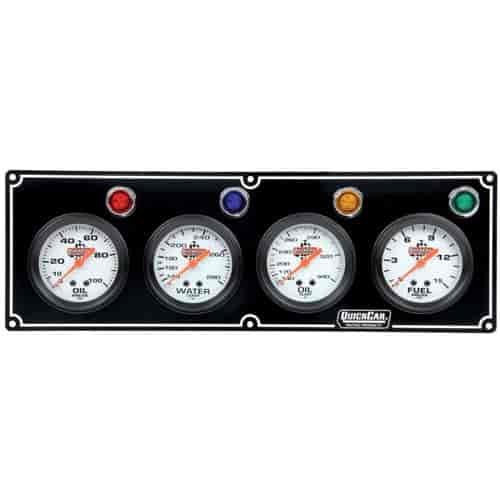 Standard 4-Gauge Panel Oil Pressure/Water Temp/Oil Temp/Fuel Pressure