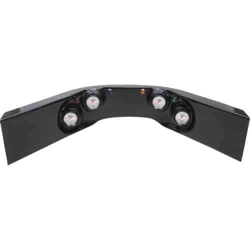 Wraparound Fiberglass Gauge Panel Standard Black