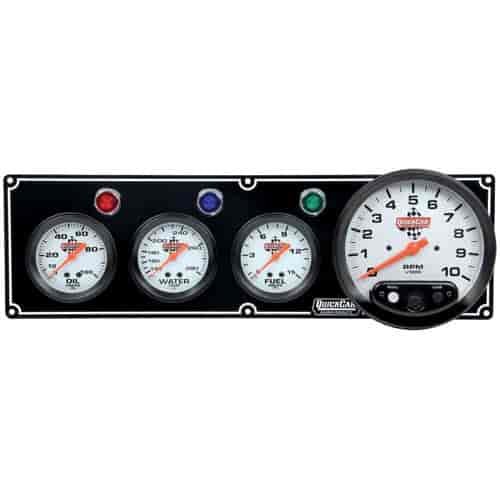 Standard 3-1 Gauge Panel Oil Pressure/Water Temp/Fuel Pressure/Tachometer Black