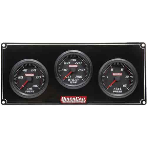 Redline 3 Gauge Panel Oil Press/Water Temp/Fuel Press