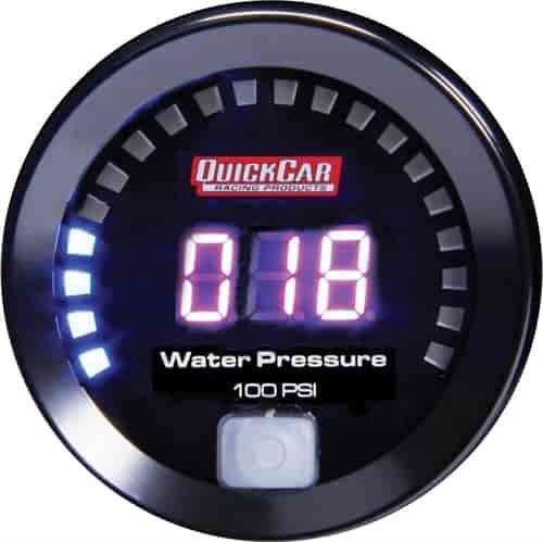 Digital Water Pressure Gauge 0-100 PSI 2-1/16"
