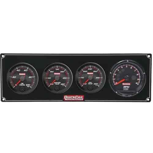 Redline 3-1 Gauge Panel Oil Pressure/Water Temperature/Oil Temperature with Recall Tachometer
