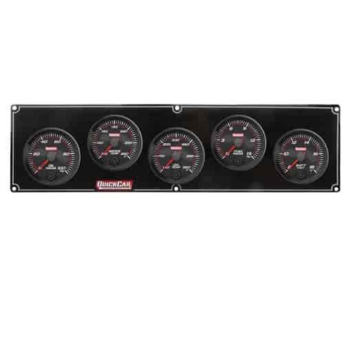 Redline 5 Gauge Panel Oil Pressure/Water Temperature/Oil Temperature/Fuel Pressure/Volt