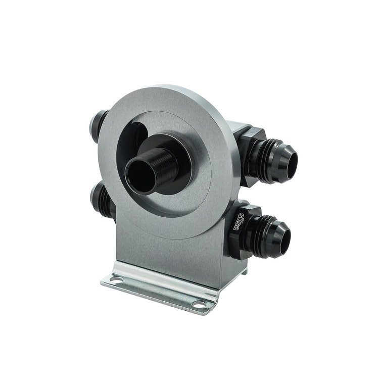 18-RFHUT77-34-22-LTR Thermostatic Remote Oil Filter Stand, Left to Right Flow, 77 mm Landing Surface w/ 3/4 in.-16 Filter Nipple