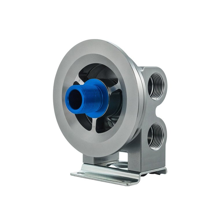 18-RFHU92-22-22 Remote Oil Filter Stand, 92 mm Landing Surface w/ 22 mm Filter Nipple