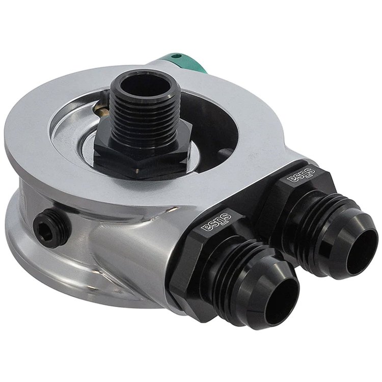 19-SPTB76-20-180-22 HyperFlow Billet Sandwich Adapter, 180-Degree F Thermostat, 20 mm x 1.5 [Billet Aluminum]