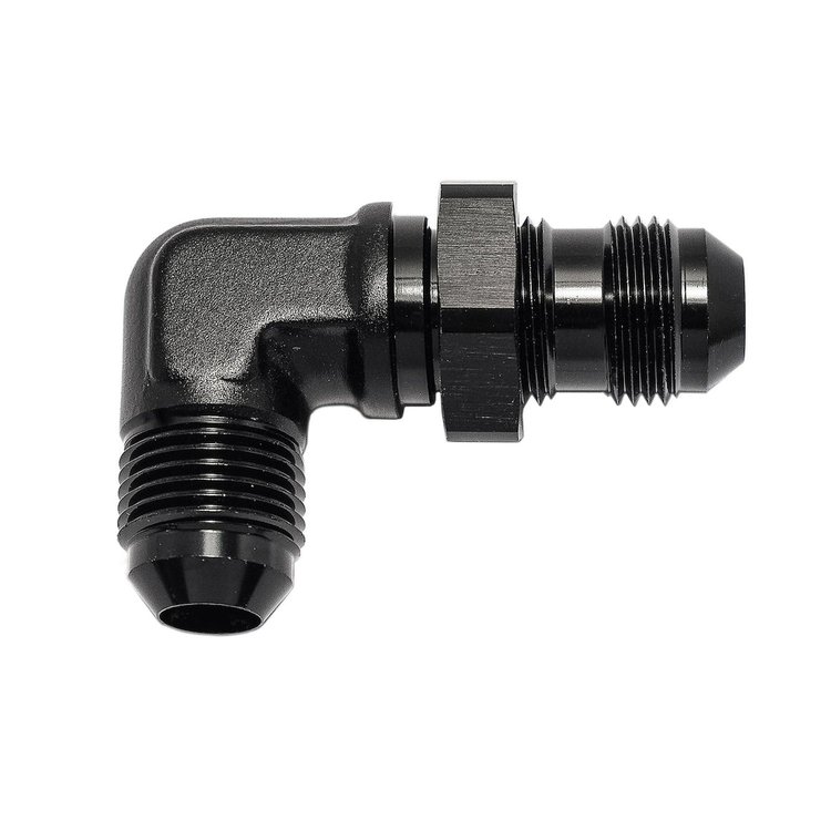 22-AN10BHAN10-90 Bulk Head Assembly, AN10 Male to AN10 Male, 90-Degree