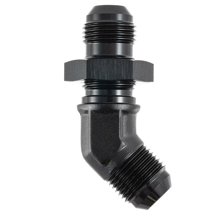22-AN16BHAN16-45 Bulk Head Assembly, AN16 Male to AN16 Male, 45-Degree