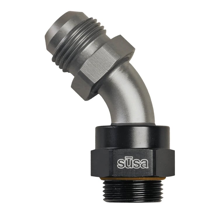 22-M22AN08-45 ProLine Adapter Fitting, 22 mm x 1.5 Male to AN08 Male, 45-Degree