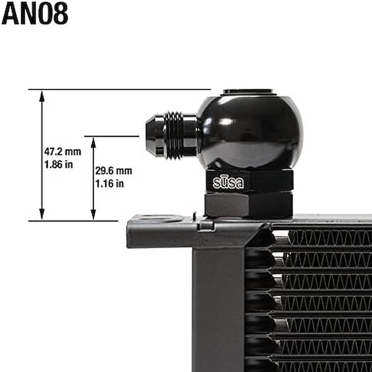 22-M22BJAN08-90 ProLine Banjo Fitting, 22 mm x 1.5 Male to AN08 Banjo, 90-Degree