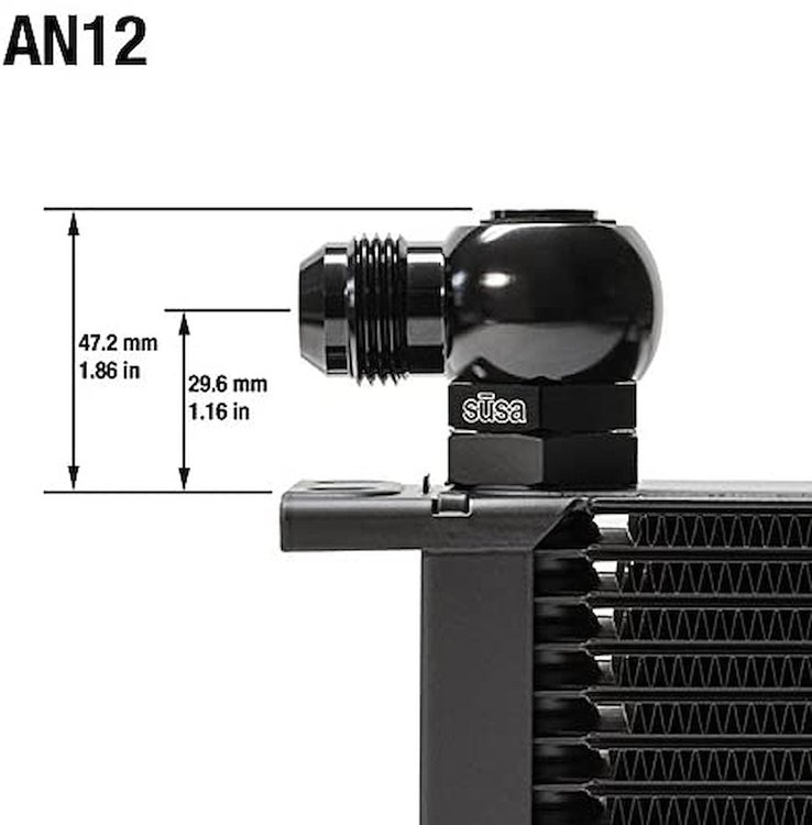 22-M22BJAN12-90 ProLine Banjo Fitting, 22 mm x 1.5 Male to AN12 Banjo, 90-Degree
