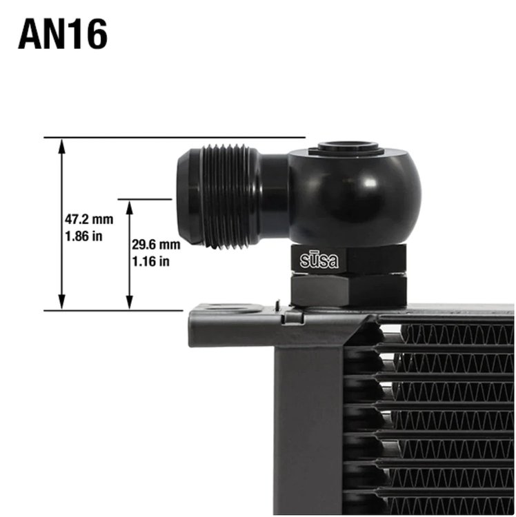 22-M22BJAN16-90 ProLine Banjo Fitting, 22 mm x 1.5 Male to AN16 Banjo, 90-Degree