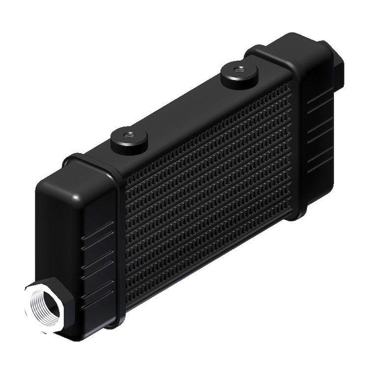 53-10741-01 ProLine SLM Oil Cooler, 141 mm Core Width, 10-Rows, 22 mm x 1.5 Female Ports