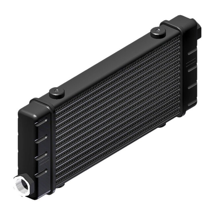 53-10745-01 ProLine SLM Oil Cooler, 250 mm Core Width, 14-Rows, 22 mm x 1.5 Female Ports